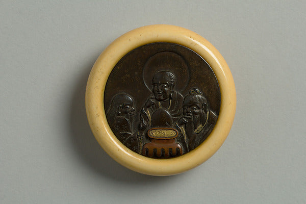 Netsuke of The Three Wine Tasters 19th cent,16x12"(A3) Poster