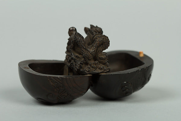 Netsuke Containing Dragon and Figures 19th cent, Poster Print Wall Art