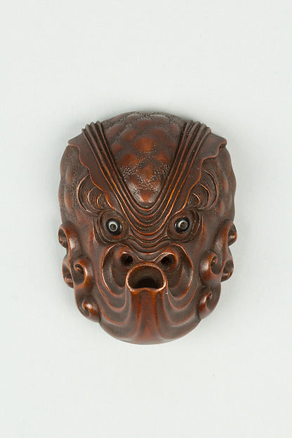 Netsuke of Mask 19th cent, Poster Print Wall Art