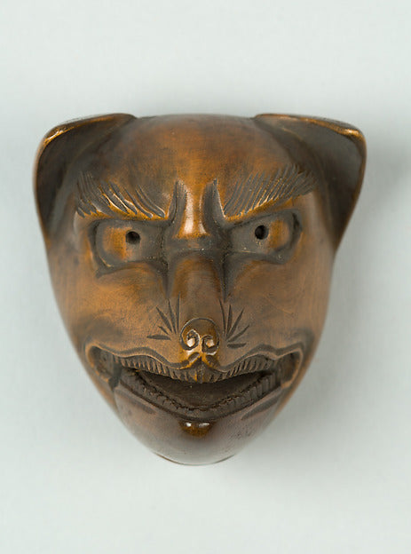 Netsuke of Animal Face Mask 19th cent, Poster Print