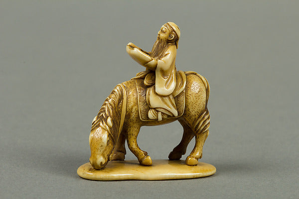 Netsuke of Man Riding a Horse 18th–19th cent, Poster Print