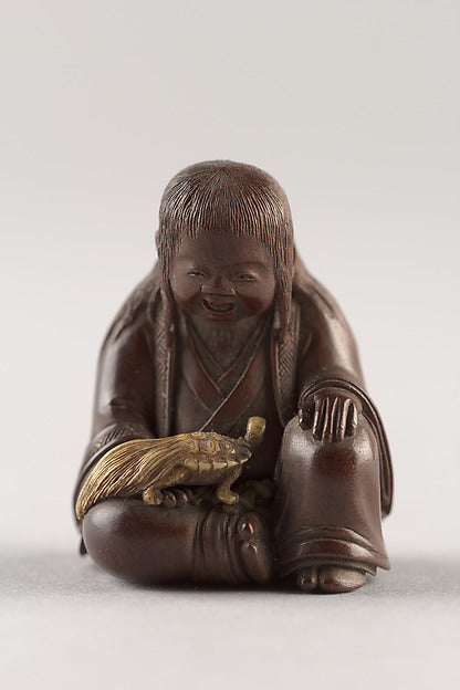 Netsuke: probably Illustrating Legend of Urashima Taro. 19th c, Poster Print