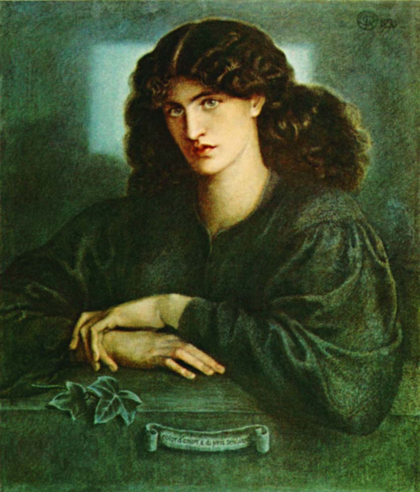 La Donna della Finestra, 1870 by Dante Gabriel Rossetti, pre-Raphaelite artist, 16x12" (A3) Poster
