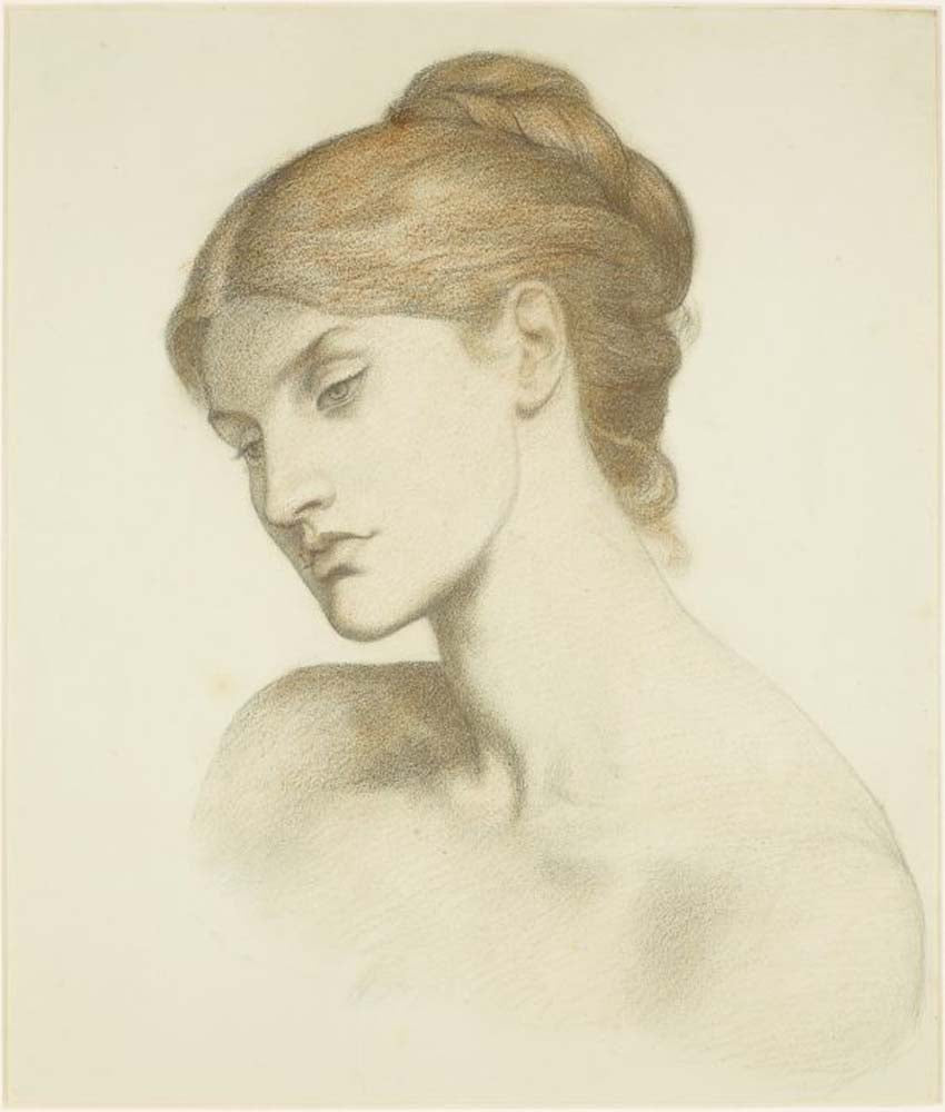Lady Lilith - for the Head, 1872 by Dante Gabriel Rossetti, English Pre-Raphaelite Painter,12x8"(A4) Poster Print