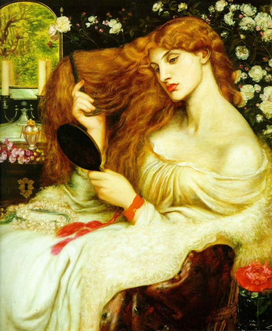 Lady Lilith, 1868 by Dante Gabriel Rossetti, pre-Raphaelite artist, 12x8" (A4) Poster