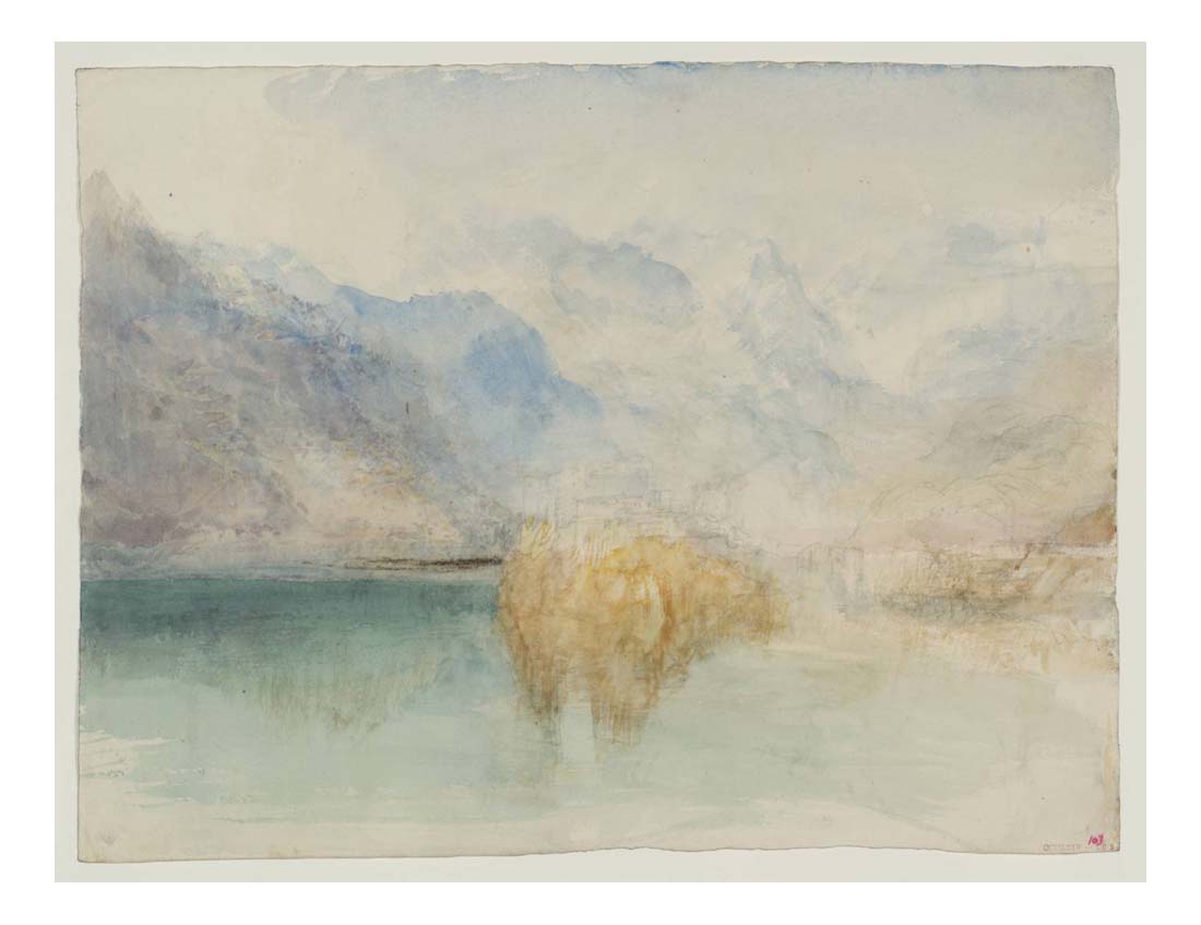 Lago Maggiore, the Golfo Borromeo, with the Isolino San Giovanni, 1842-43 by John Mallord William Turner RA