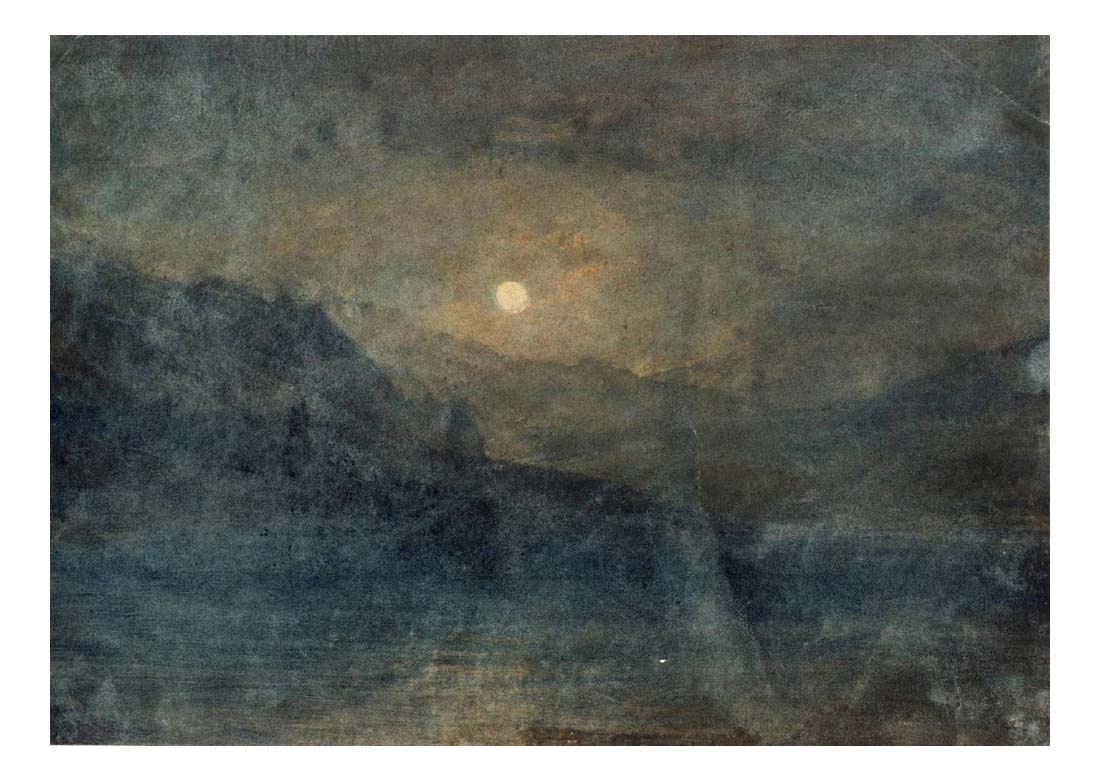 Lake Brientz by Moonlight, 1802 by John Mallord William Turner RA, 12x8"(A4) Poster