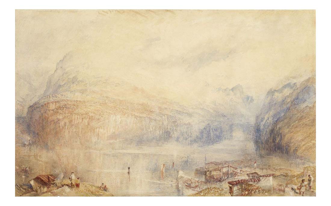 Lake of Lucerne from Brunnen, 1845 by John Mallord William Turner RA, 12x8"(A4) Poster