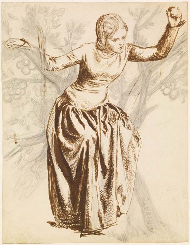 Launcelot Holy Grail - Guenevere(Val Prinsep), 1857 by Dante Gabriel Rossetti, English Pre-Raphaelite Painter
