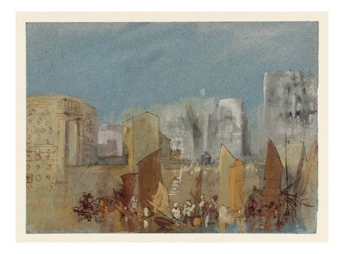 Le Havre, The Quayside close to the Tour de Francois Ier, 1832 by John Mallord William Turner RA, 12x8"(A4) Poster