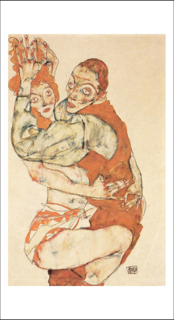 Love act, Studie2 by Egon Schiele, 12x8" (A4) Poster Print