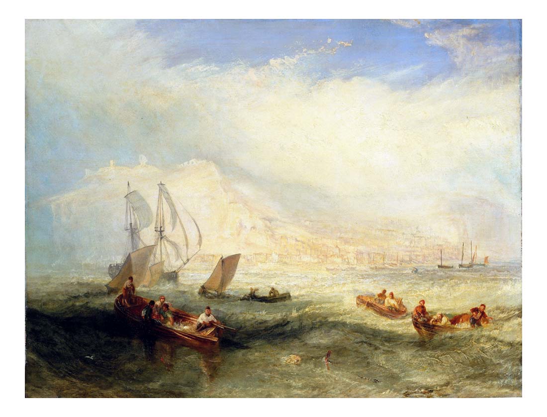 Line Fishing, Off Hastings, 1834-39 by John Mallord William Turner RA, 12x8"(A4) Poster