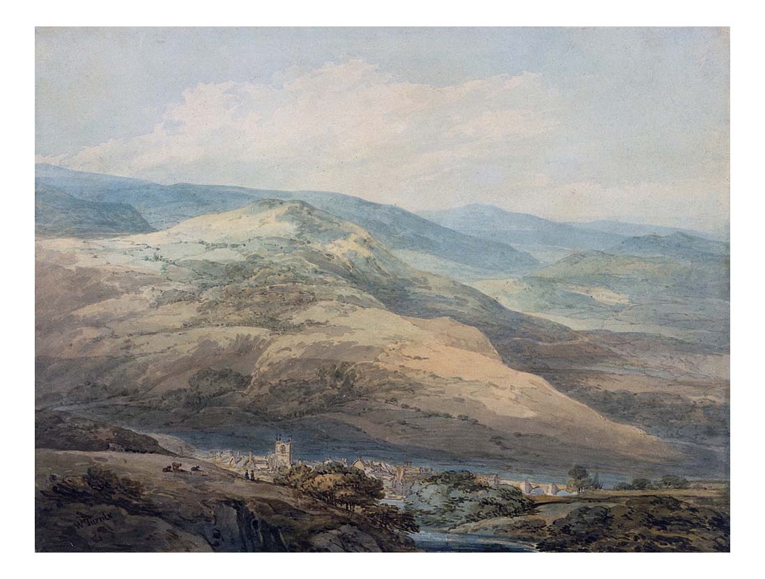 Llangollen, Denbighshire, Wales, 1818 by John Mallord William Turner RA, 12x8"(A4) Poster