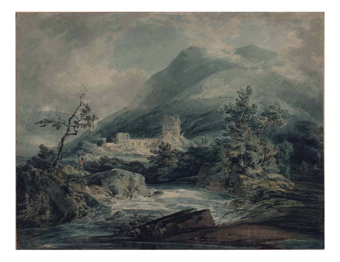 Llanthony Abbey, 1794 by John Mallord William Turner RA, 12x8"(A4) Poster