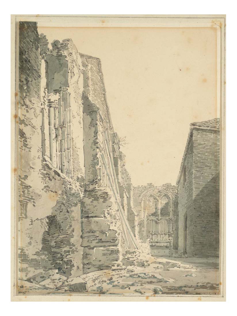 London, The Interior of the Ruins of the Savoy Chapel, 1796 by John Mallord William Turner RA, 12x8"(A4) Poster