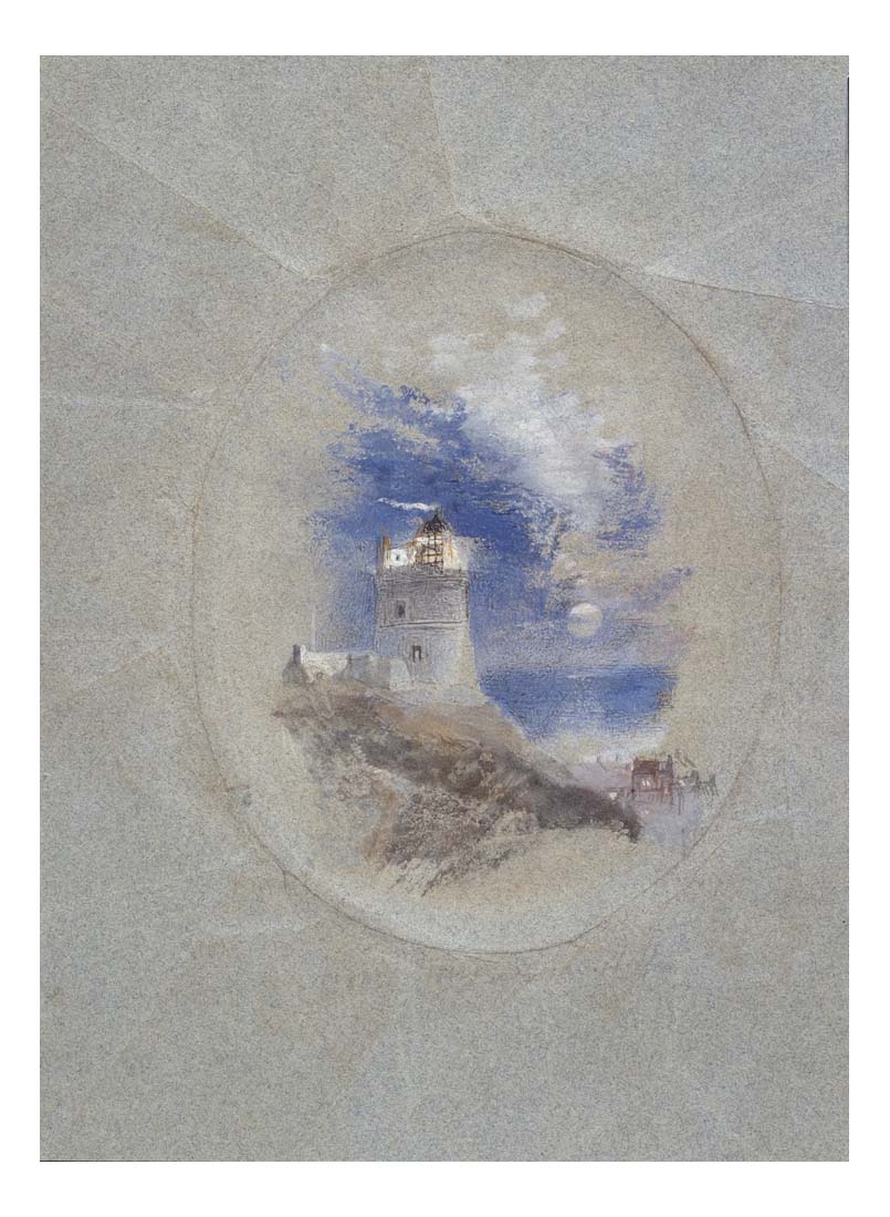 Lowestoffe Lighthouse, 1827 by John Mallord William Turner RA, 12x8"(A4) Poster