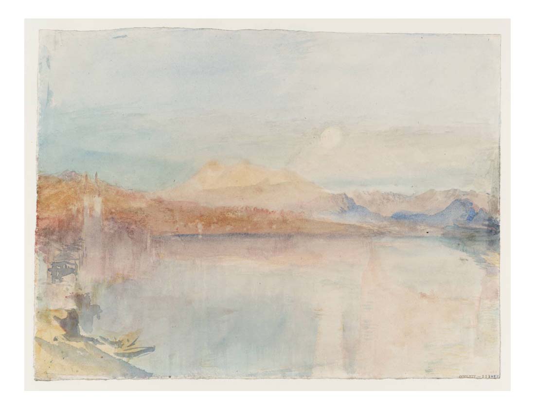 Lucerne, with the Hofkirche and the Rig, Moonrise, 1841-44 by John Mallord William Turner RA, 12x8"(A4) Poster