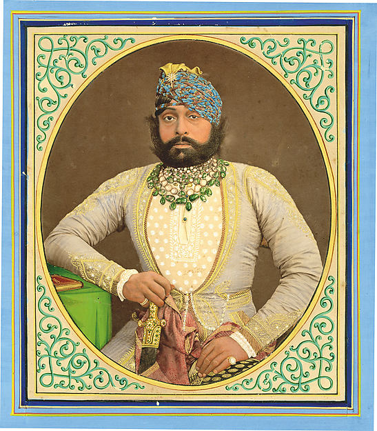 Portrait of Jaswant Singh II of Jodhpur c1875-Photographer un,16x12"(A3)Poster