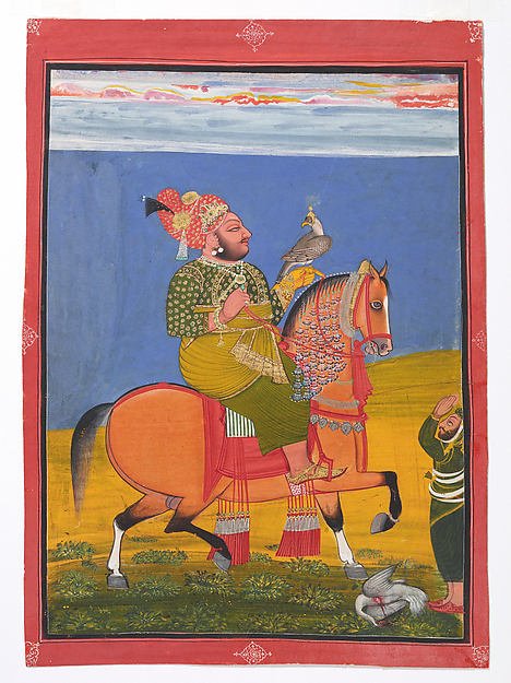 Kunvar Anop Singh Hawking c1777-Attributed to Bagta,16x12"(A3)Poster