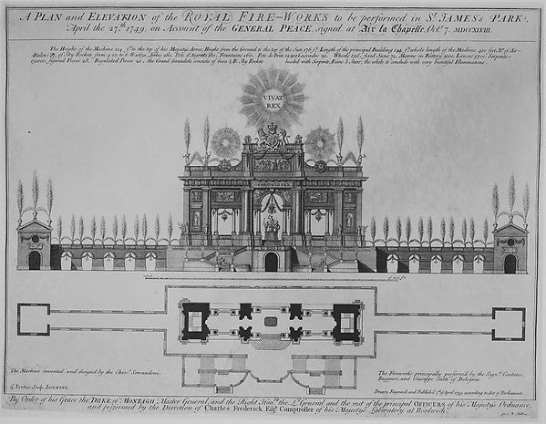 Peace of Aix-la-Chapelle - A Plan and Elevation of the Royal Fi, Poster Print Wall Art