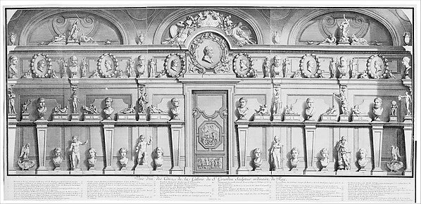 La Galerie de Girardon 18th cent-Engraved by Nicolas Chevalier, Poster Print Wall Art
