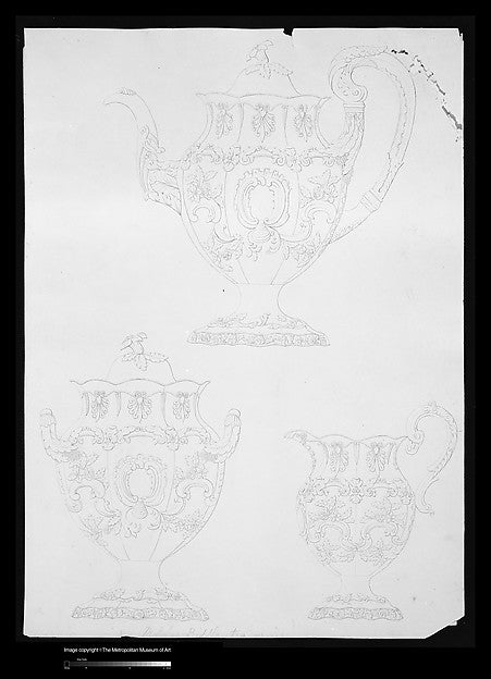 Nicholas Biddle tea service c1838-Thomas Fletcher,Calvin W. B,16x12"(A3)Poster