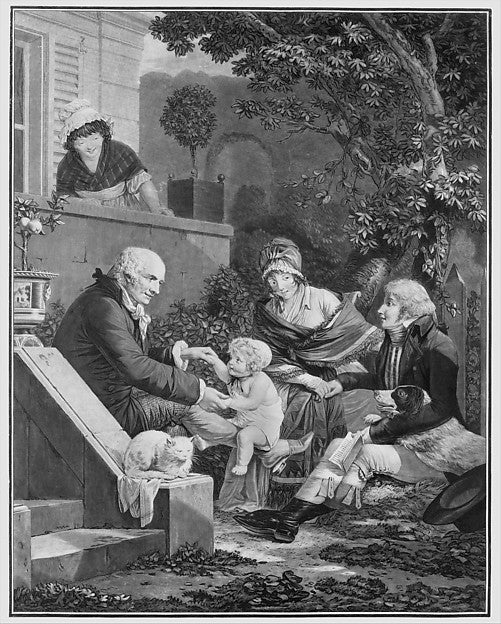 The Pleasures of Fatherhood n.d.-Louis Philibert Debucourt,16x12"(A3)Poster