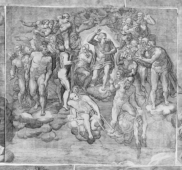 Christ as Judge Surrounded by Saints 1548-Engraved by Niccolò, Poster Print Wall Art