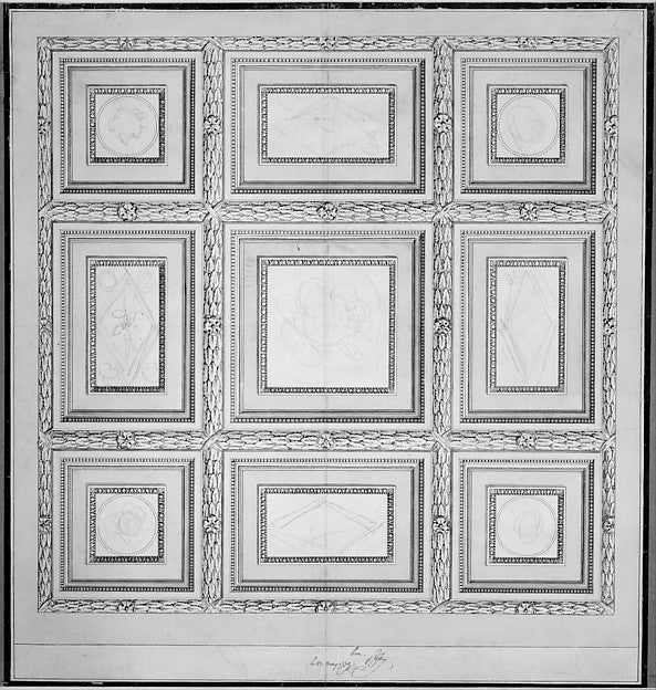 Study for the Ceiling of a Salon in the Hotel de Mazarin 1779-, Poster Print Wall Art