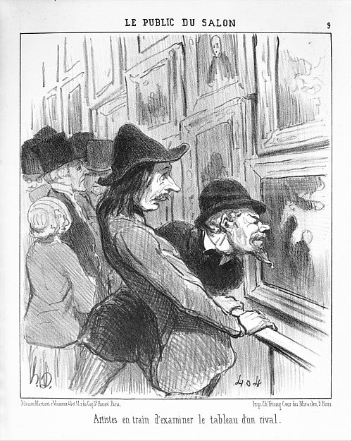 Artists Examining the Work of a Rival from Le Public du Salo,16x12"(A3) Poster