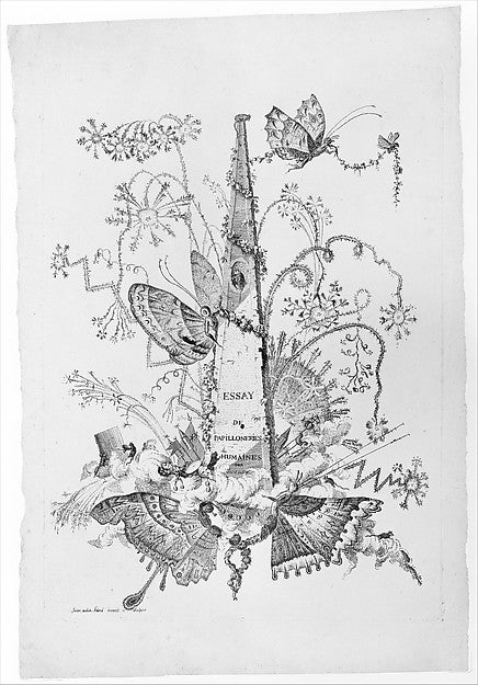 Title page from Essai de Papilloneries Humaines par Saint Aubi, Poster Print