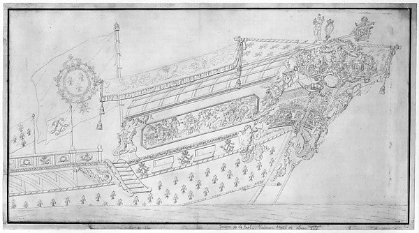 Drawing of the Stern of "La Réal" 19th cent-Anonymous,French,, Poster Print