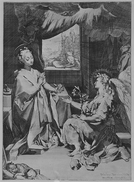 The Annunciation c1585-Federico Barocci, Poster Print Wall Art