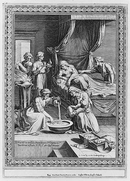 Birth of the Virgin 1578-Cornelis Cort,After Federico Zuccaro, Poster Print Wall Art
