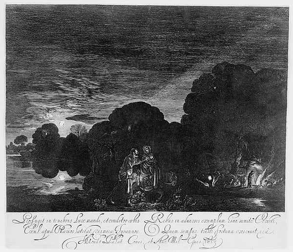 The Flight into Egypt 1613-Hendrick Goudt,after Adam Elsheime, Poster Print Wall Art