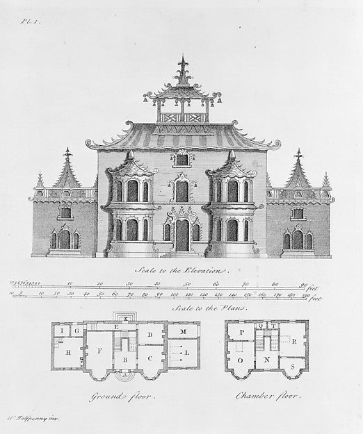 The Chinese and Gothic Architecture... Being Twenty New Plans,16x12"(A3)Poster