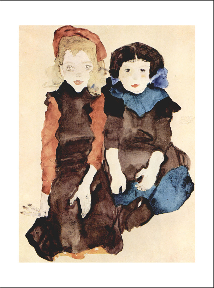 Girl by Egon Schiele, 12x8" (A4) Poster Print