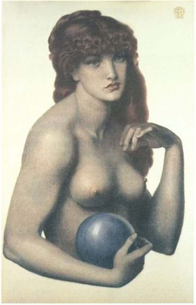 Madonna Pietra, 1874 by Dante Gabriel Rossetti, English Pre-Raphaelite Painter,12x8"(A4) Poster Print