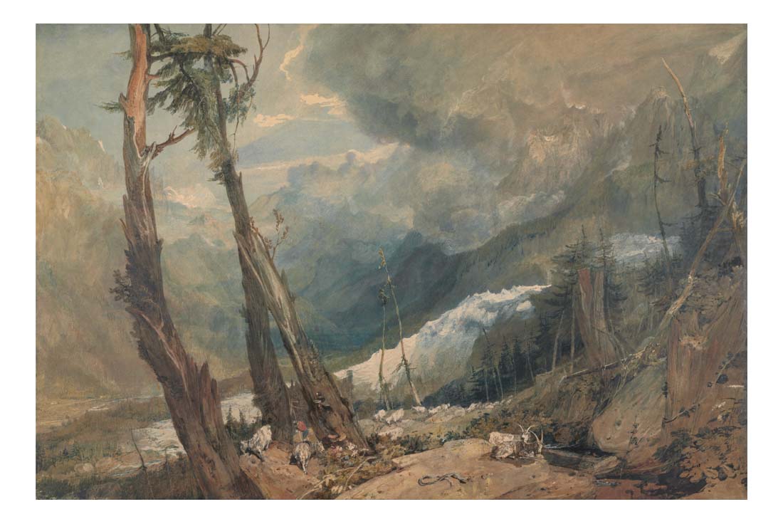 Mer de Glace, in the Valley of Chamouni, Switzerland, 1803 by John Mallord William Turner RA, 12x8"(A4) Poster