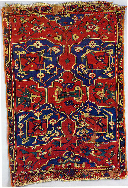 :Carpet with Quatrefoil Design probably 18th century-16x12"(A3) Poster