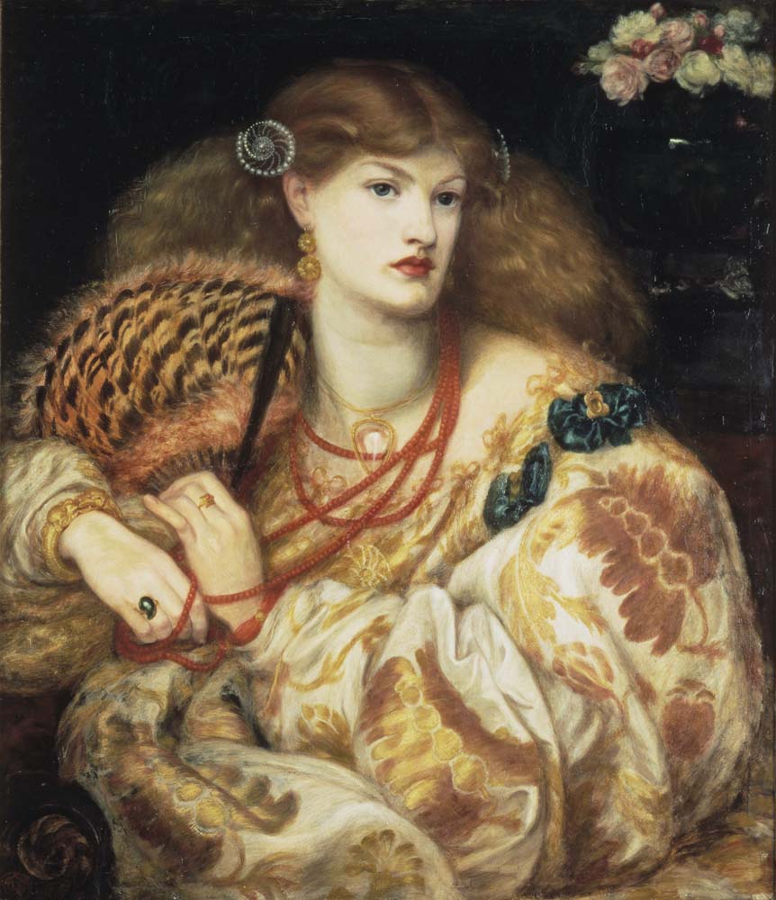 Monna Vanna, 1866 by Dante Gabriel Rossetti, pre-Raphaelite artist, 12x8" (A4) Poster