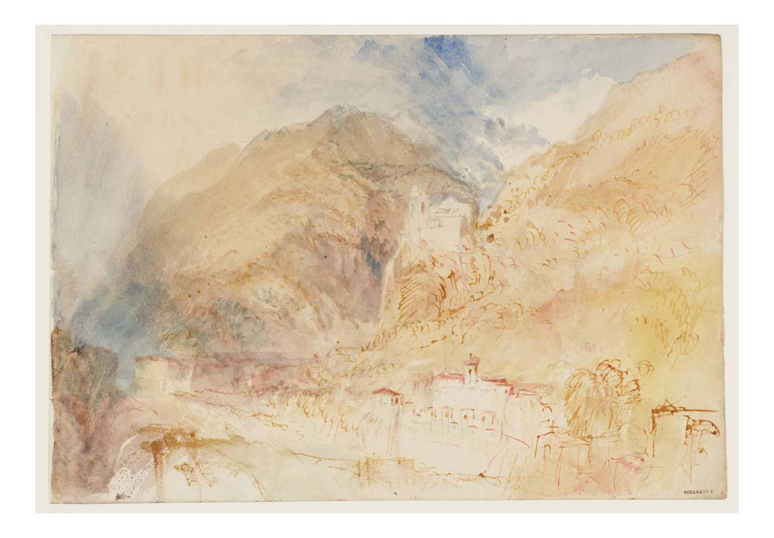 Mountain Pass, with Castle on Hill to the Right, 1841 by John Mallord William Turner RA, 12x8"(A4) Poster