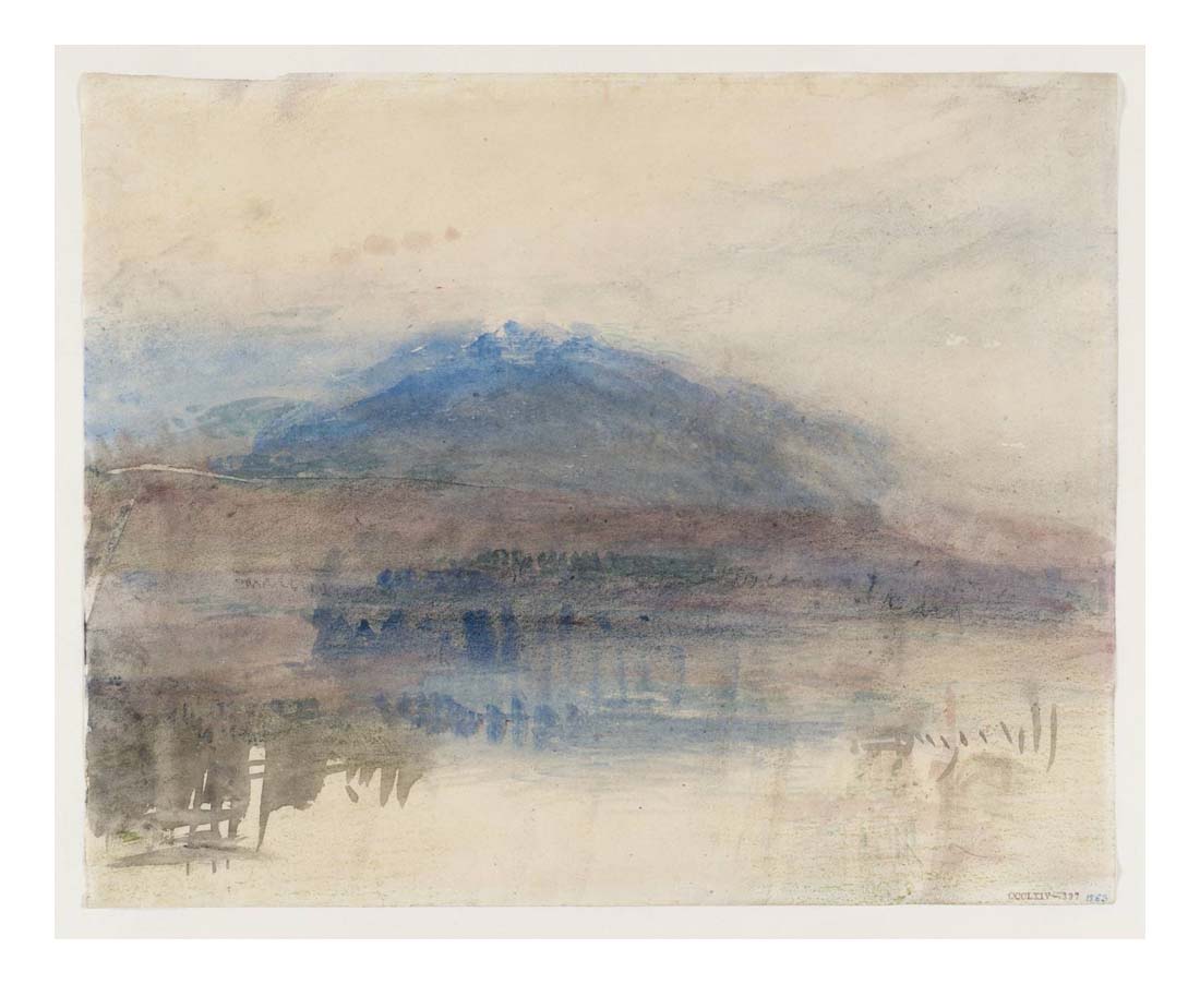 Mountain and Lake, 1842 by John Mallord William Turner RA, 12x8"(A4) Poster