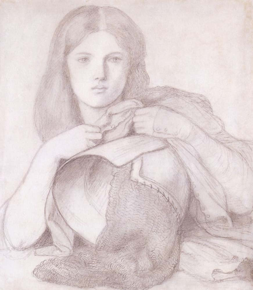 My Lady Greensleeves, ca1860-63 by Dante Gabriel Rossetti, English Pre-Raphaelite Painter,12x8"(A4) Poster Print