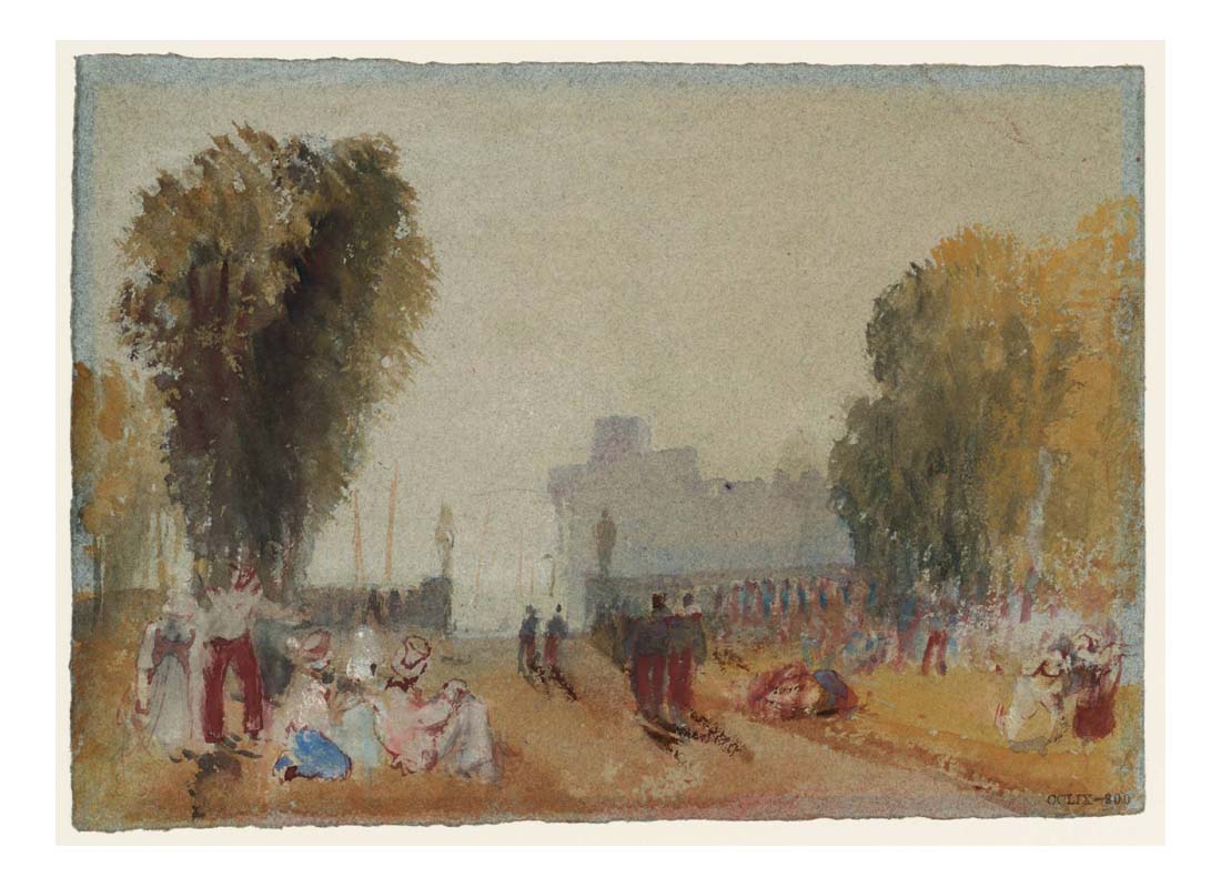Nantes, Promenade on the Cours St-Pierre, near the Chateau, 1826-28 by John Mallord William Turner RA
