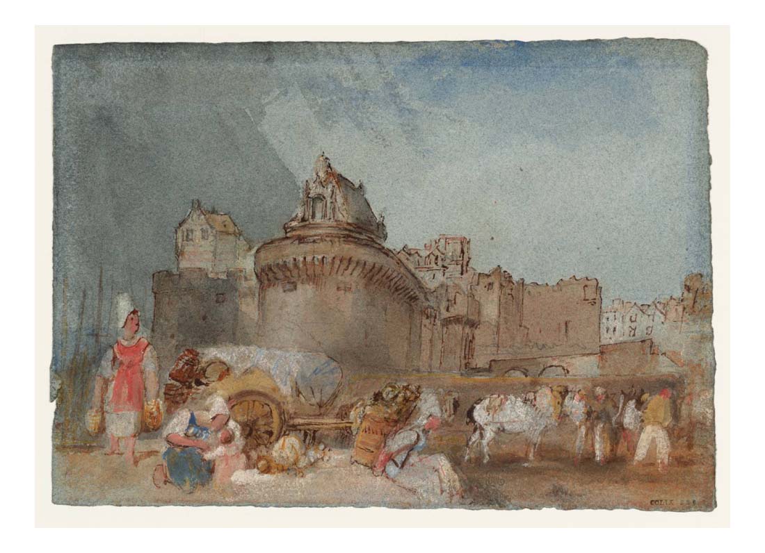 Nantes, The Chateau from the East, 1826-8 by John Mallord William Turner RA, 12x8"(A4) Poster