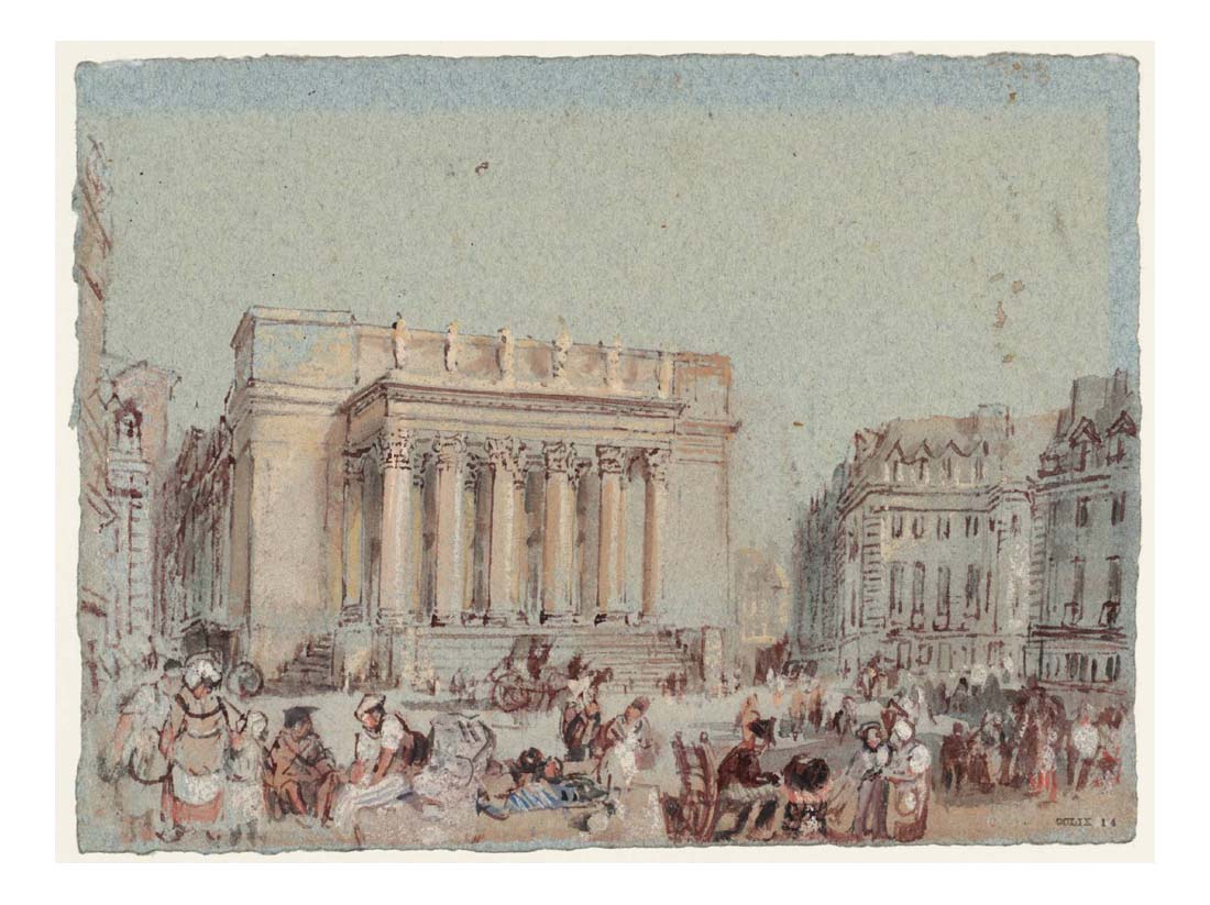 Nantes, The Place Graslin with the Grand Theatre, 1826-28 by John Mallord William Turner RA