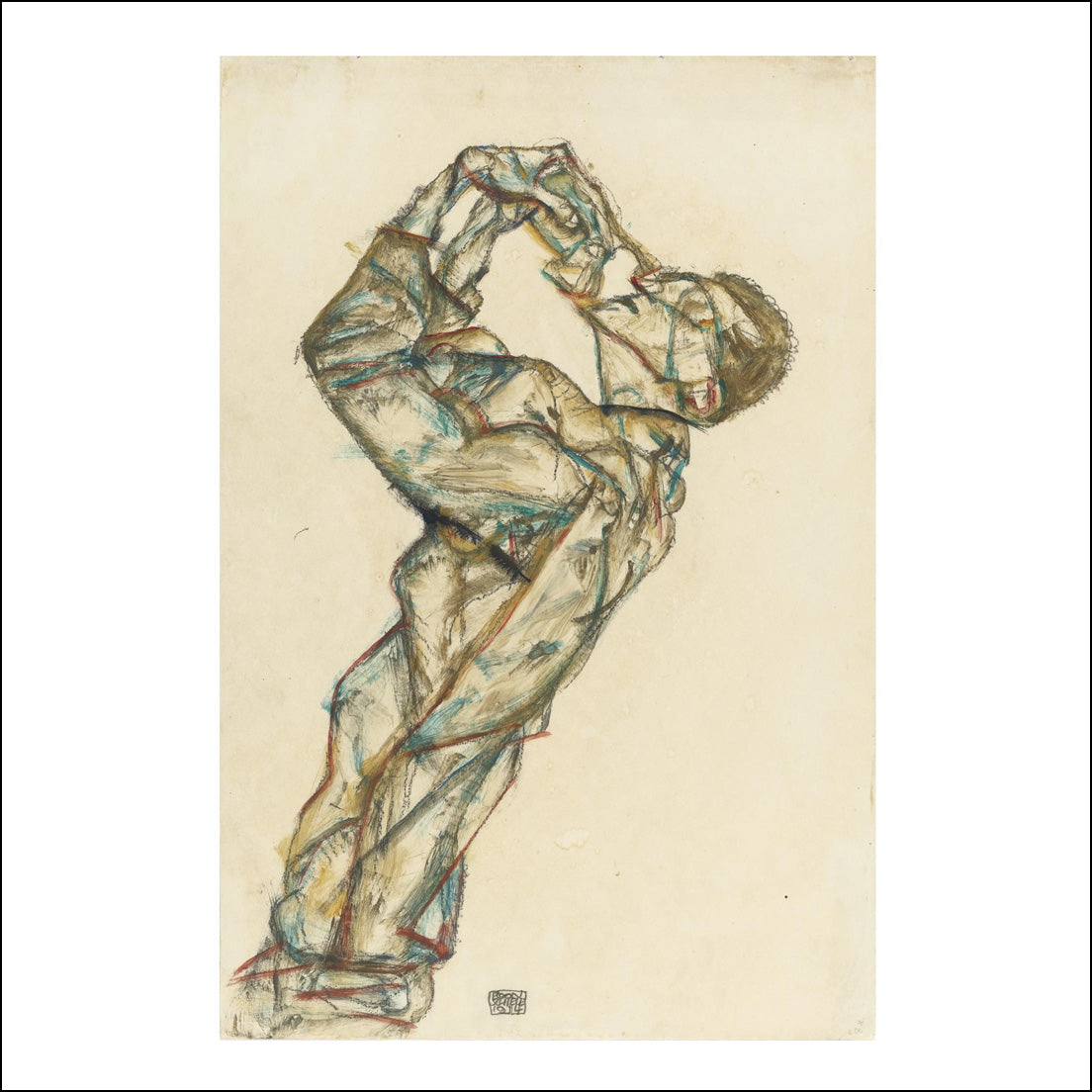 PIERROT - SELF PORTRAIT 1914 by Egon Schiele, 12x8" (A4) Poster Print