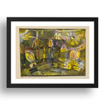Paul Klee: The End of the Last Act of a Drama, modernist artwork, A3 Size Reproduction Poster Print in 17x13" Black Frame