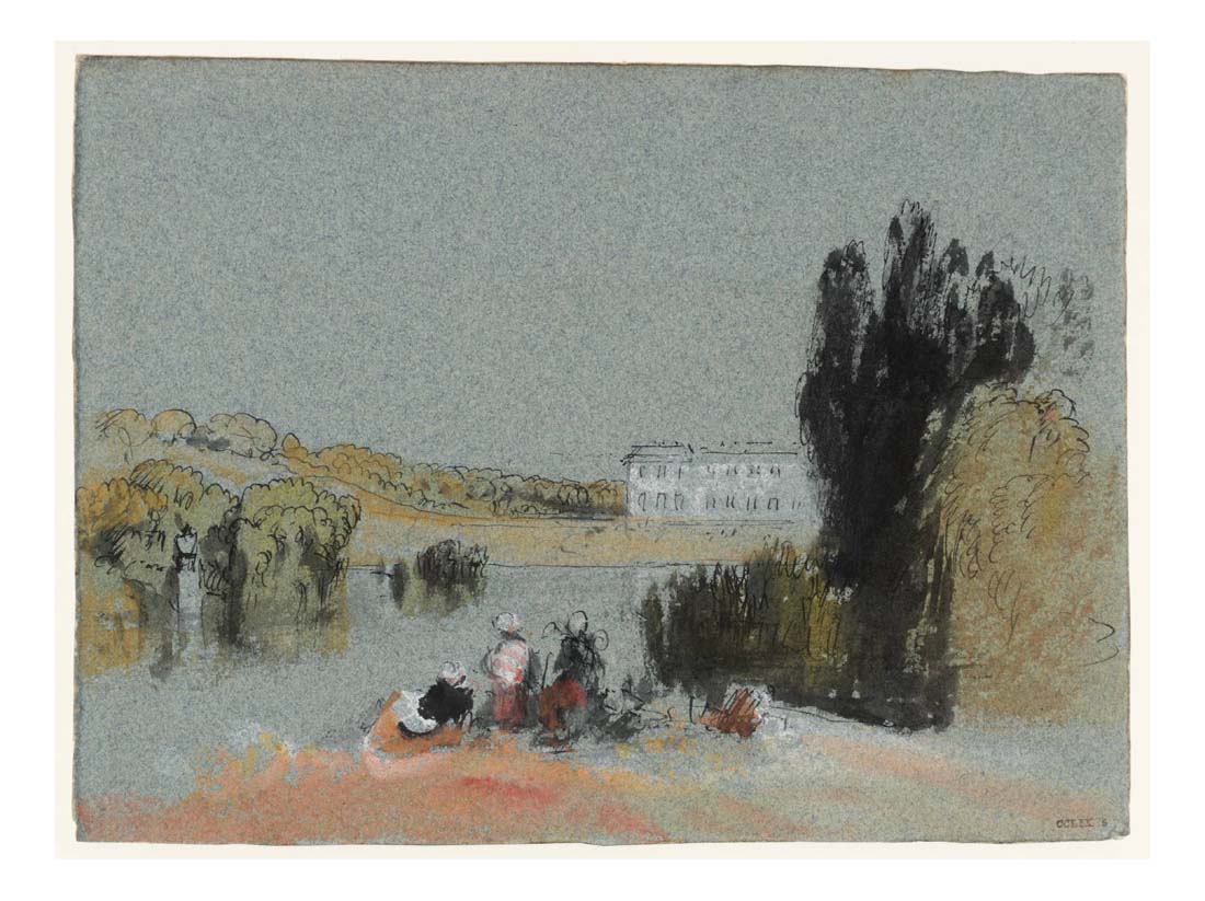 Petworth House from the Lake, with Figures, 1825-27 by John Mallord William Turner RA, 12x8"(A4) Poster